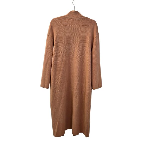 NWT Toccin Jade Knit Longline Open Cardigan Topper in Camel Size M/L *REPAIRED* - Picture 2 of 10